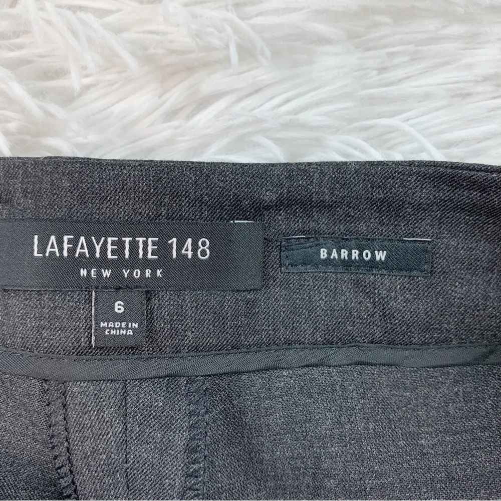 Lafayette 148 Barrow stretch wool‎ straight leg pants trousers grey workwear - Picture 10 of 10